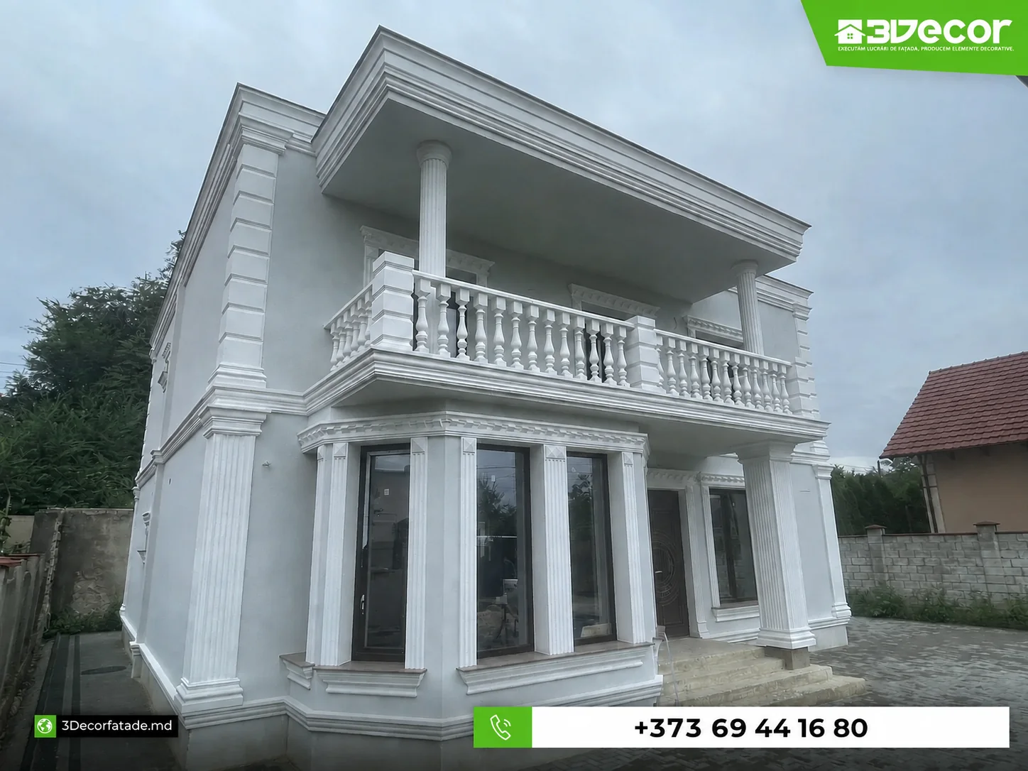 Fațadă de casă realizată în Bubuieci