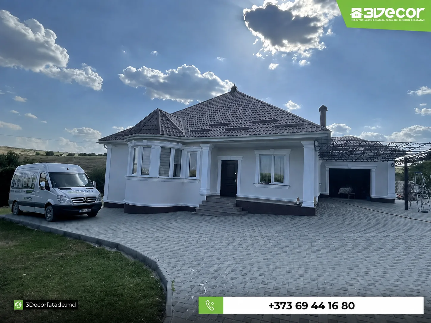Fațadă de casă realizată în Mașcăuți