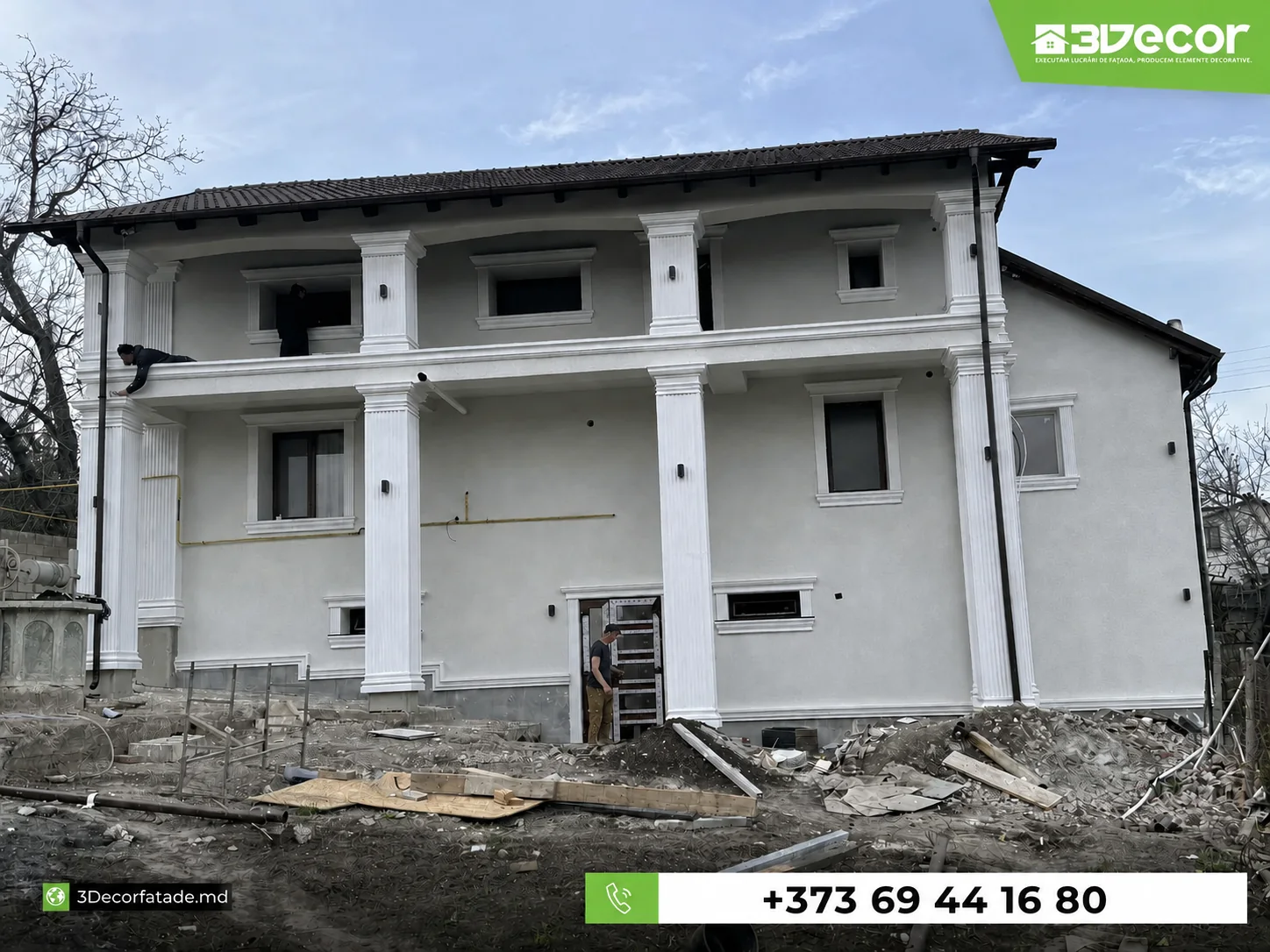 Fațadă de casă realizată în Nisporeni